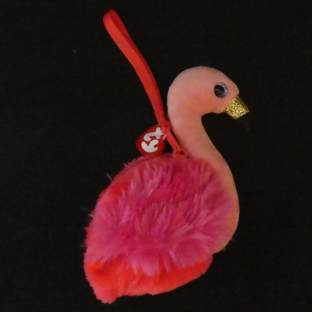TY | Pink Flamingo Zip Purse | Wristlet | Coin Purse | BNWOT